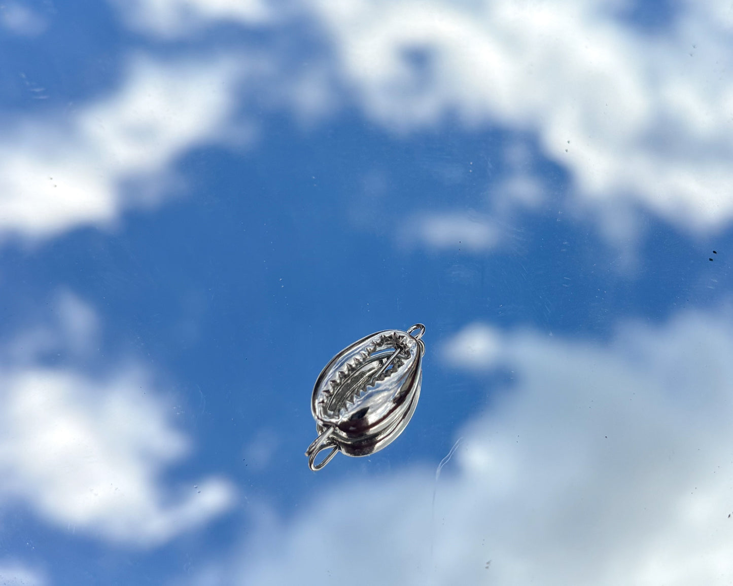 Cowrie Shell Charm Silver