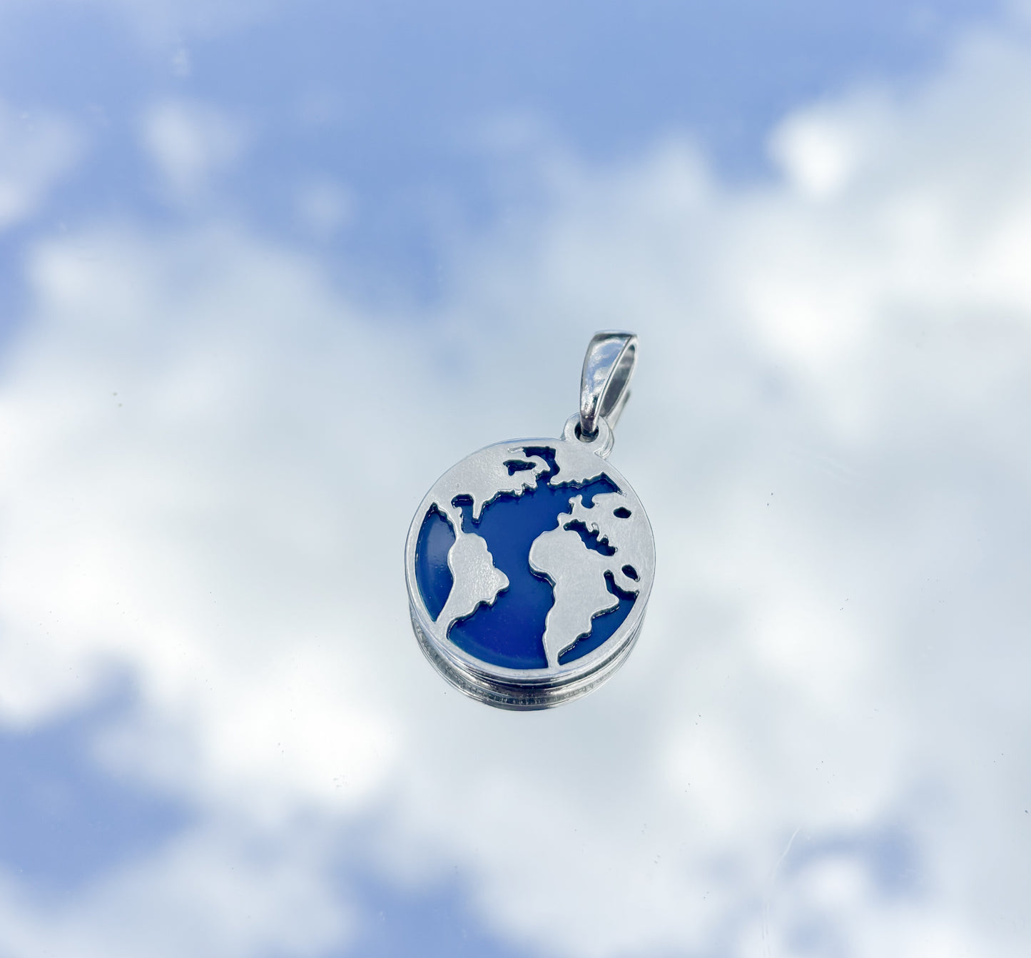 Blue World Charm Silver