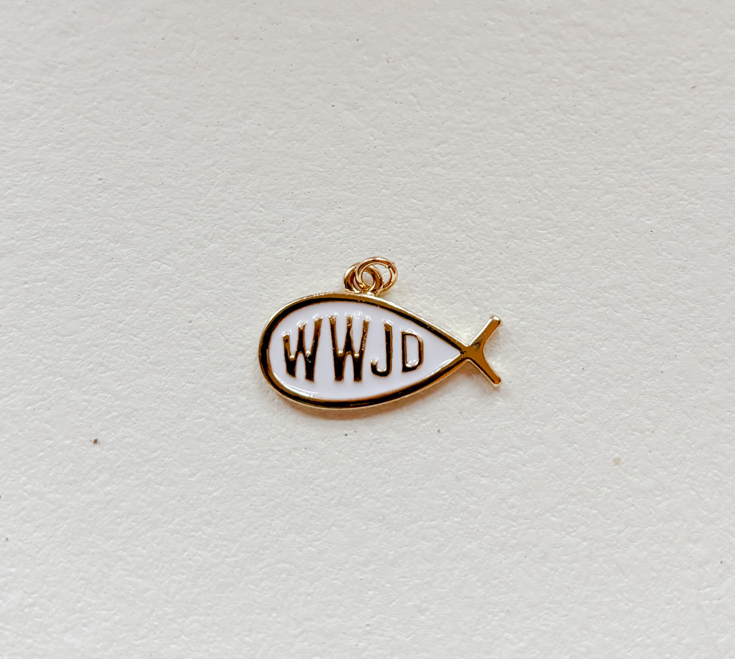 WWJD fish charm