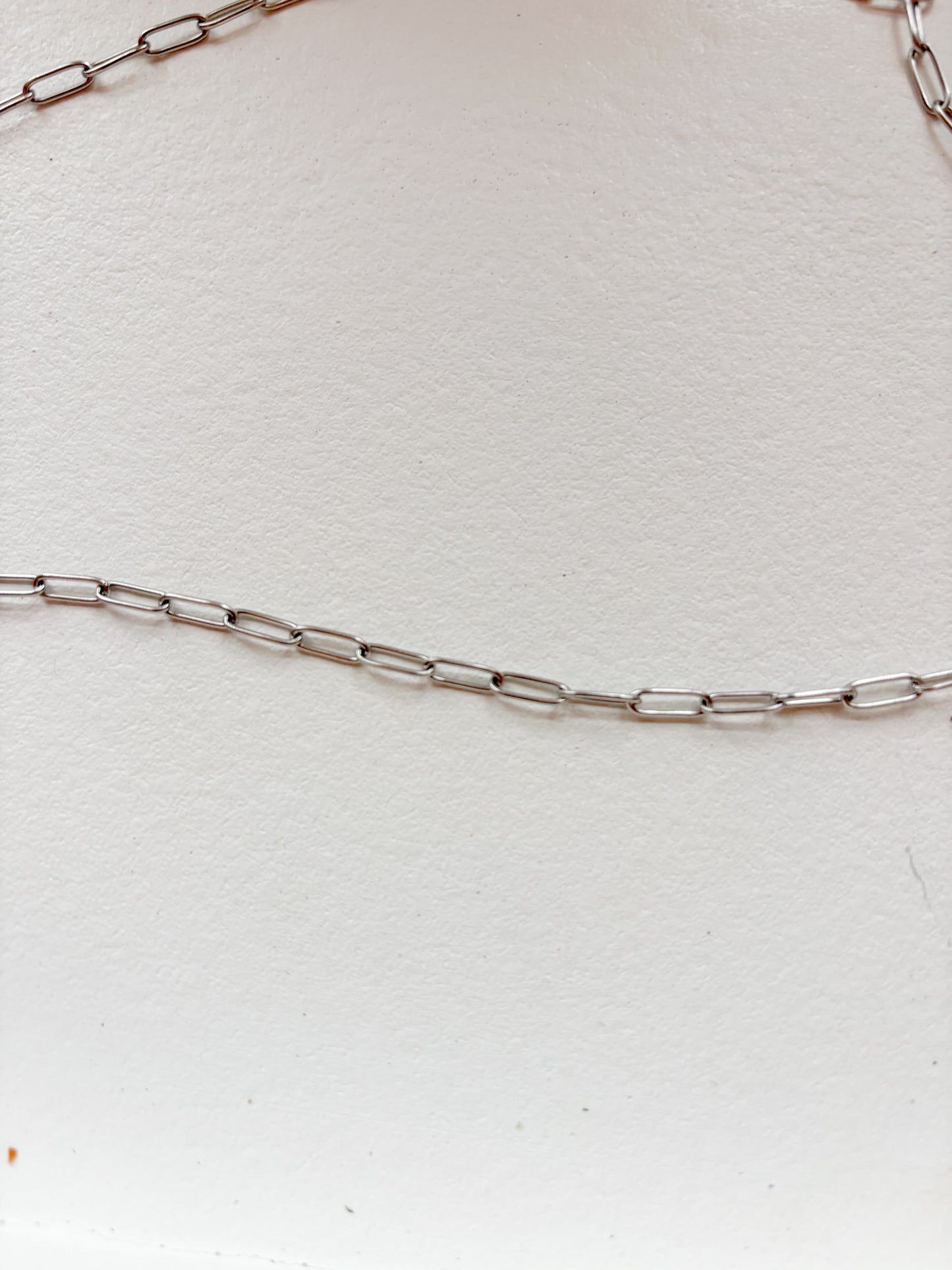 Silver paper chain necklace