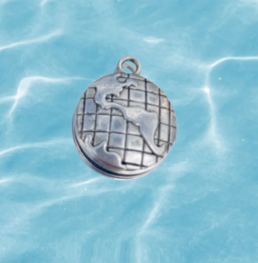Globe Charm silver