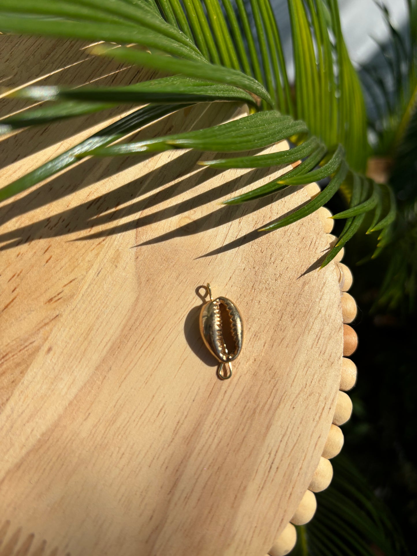 Cowrie Shell Charm Gold