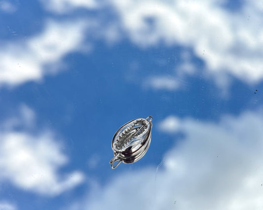 Cowrie Shell Charm Silver
