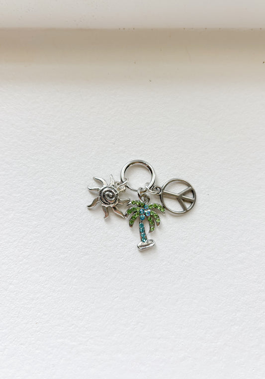Silver Charm Ring Set