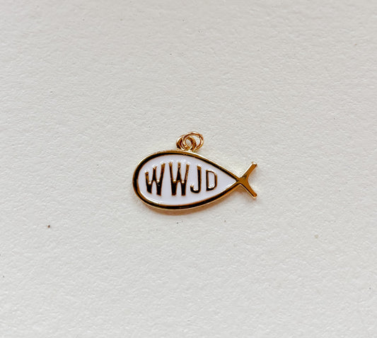 WWJD fish charm